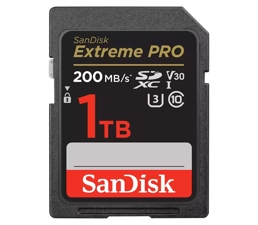 Карта памяти SanDisk SDXC 1TB Extreme Pro UHS-I V30 U3 200/140 Mb/s