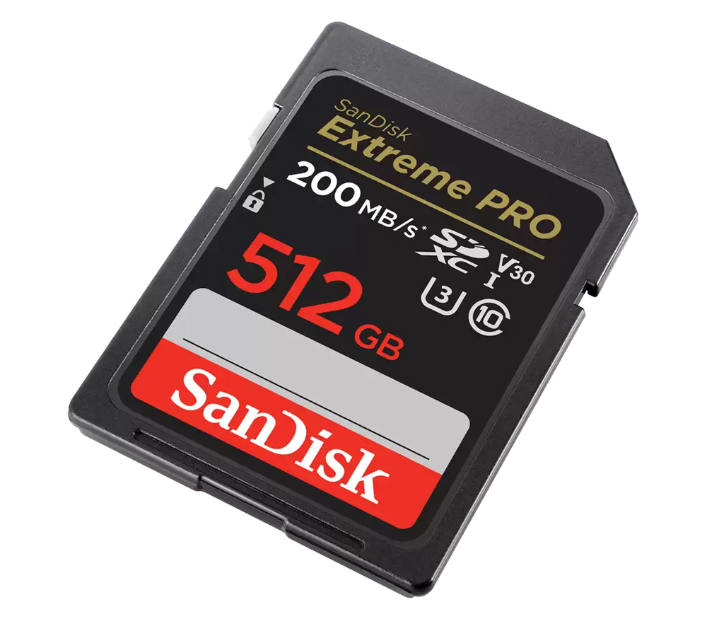 SDXC 512GB Extreme Pro UHS-I V30 U3 200/140 Mb/s