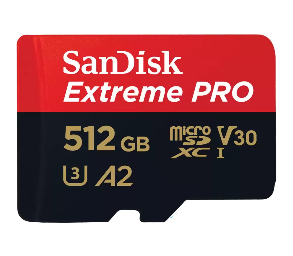 MicroSDXC 512GB Extreme Pro UHS-I  A2 V30 U3 200/140MB/s + SD-адаптер
