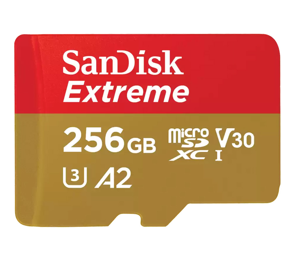 Карта памяти SanDisk MicroSDXC 256GB Sandisk Extreme UHS-I A2 V30 U3 190/130 МБ/с, без адаптера