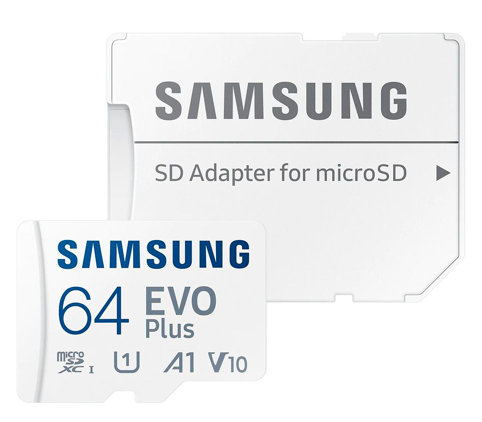   Samsung MicroSDXC 64GB EVO PLUS U1, V10, A1 + adapter