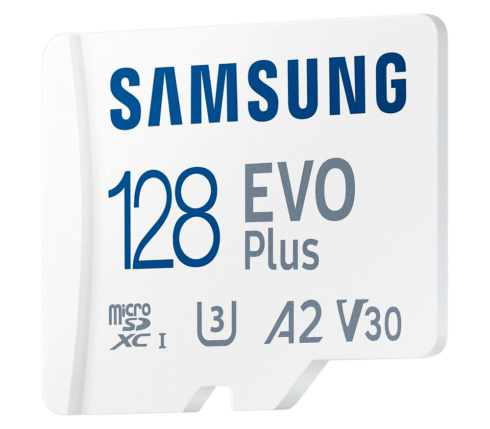 Карта памяти Samsung MicroSDXC 128GB EVO PLUS U3, V30, A2 + adapter