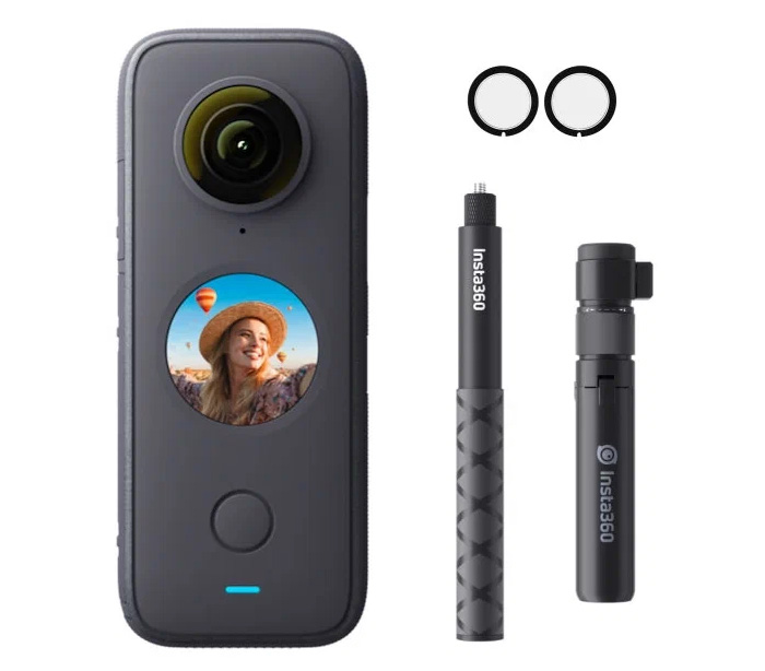 Панорамная камера Insta360 ONE X2 Essential Kit: ONE X2, Bullet Time Bundle и Sticky Lens Guards