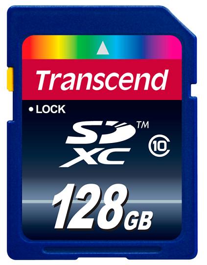 Карта памяти Transcend SDXC 128GB  Class 10 (TS128GSDXC10)