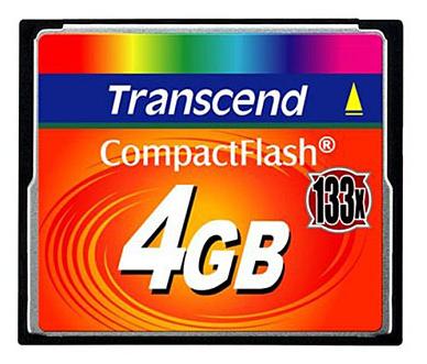Карта памяти Transcend CompactFlash  4GB  133x  Ultra Speed (TS4GCF133)