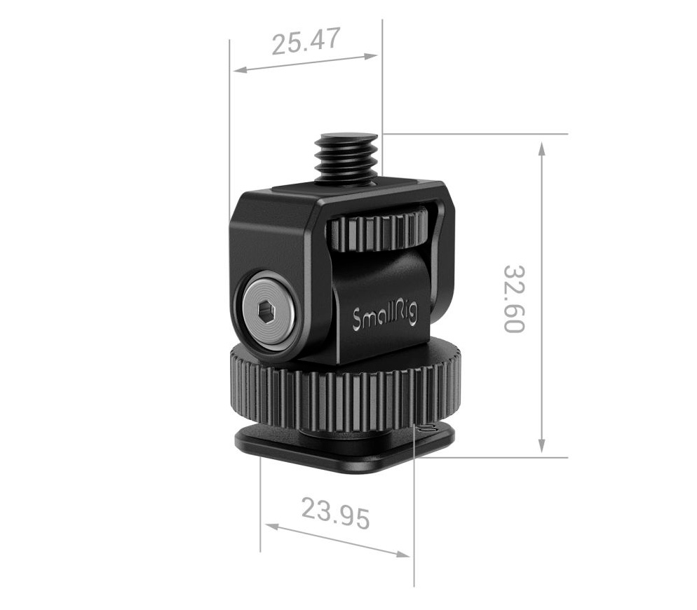 3577 Mini Cold Shoe to 1/4" Threaded Adapter, до 250 г
