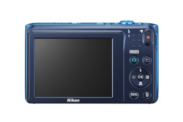 Компактный фотоаппарат Nikon Coolpix S3700 синий с рисунком