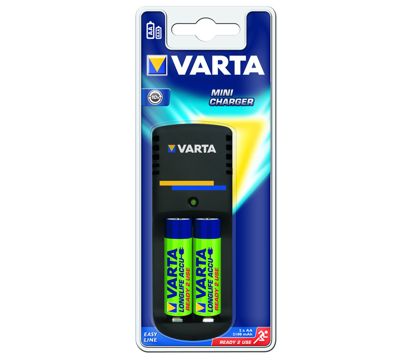Зарядное устройство Varta Easy Energy Mini + 2 акк. АAА 800 mAh Ready2Use от Яркий Фотомаркет