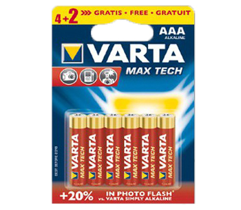 Батарейки Varta AAA Max Tech (6 шт.)