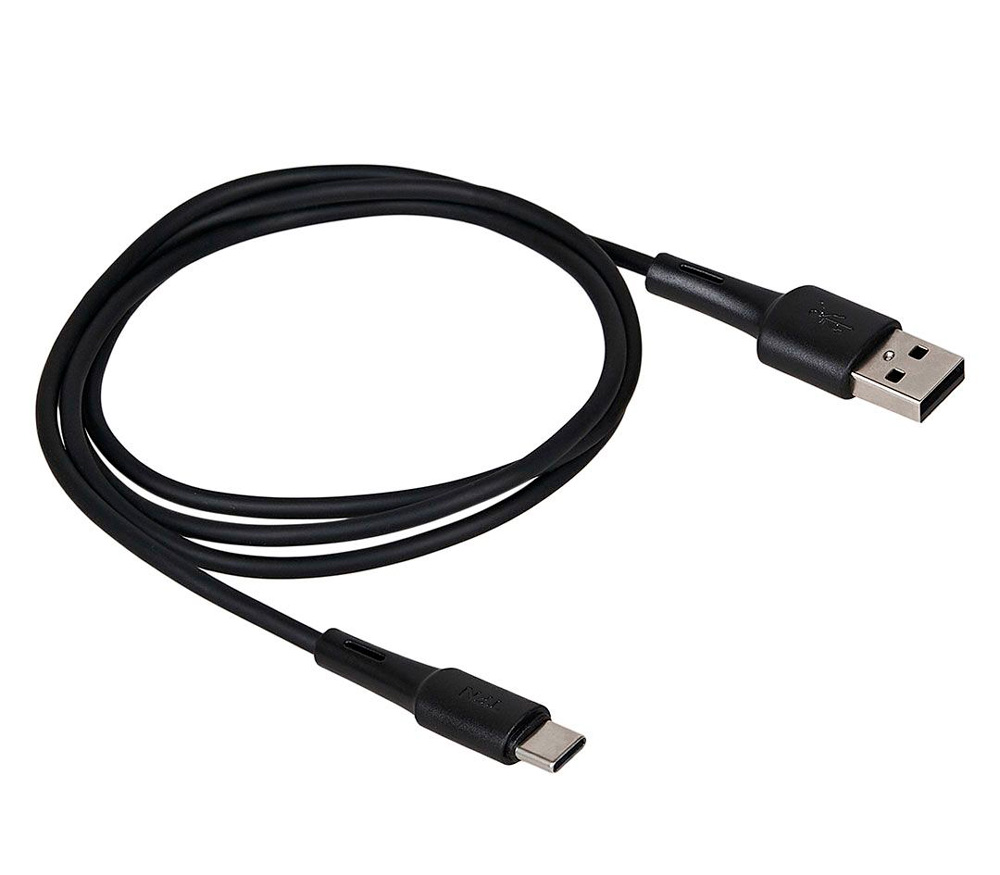 USB-А / USB-C, ПВХ, 1 м, черный