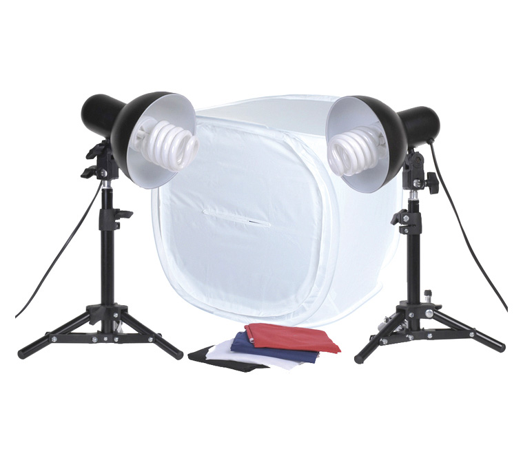 Комплект для предметной съемки Falcon Eyes LFPB-1 kit, флуоресцентный, 2х40 Вт, фотобокс 40 см