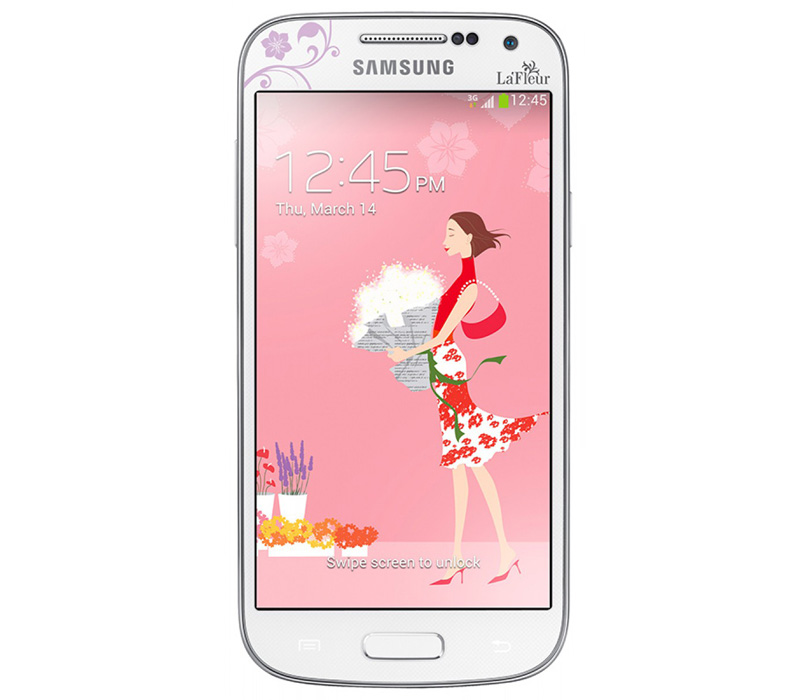 Телефон Samsung Galaxy S4 Mini La Fleur белый (GT-I9190)