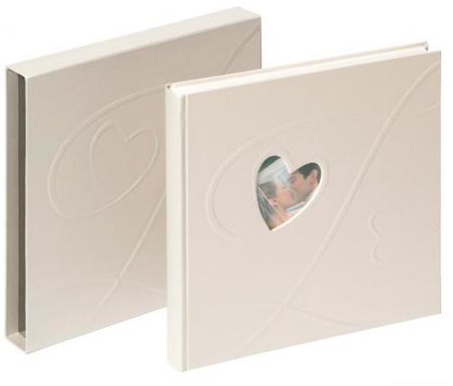 Фотоальбом Walther классический 34x33 см 60 страниц AMORE, свадебный, в коробке, белые страницы