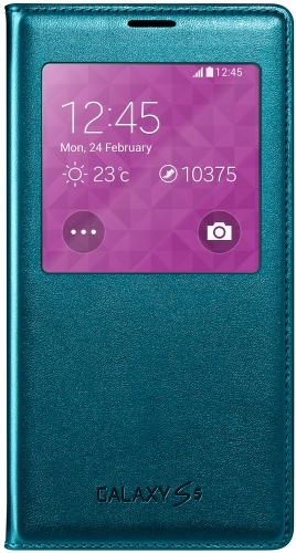 Samsung Чехол-книжка  для Galaxy S 5 зеленый S View Cover (EF-CG900BGEGRU)