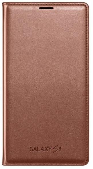 Samsung Чехол-книжка  для Galaxy S 5 Rose Gold Flip Wallet (EF-WG900BFEGRU)