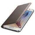 Чехол Samsung Flip Wallet для Galaxy S6 золотой (EF-WG920PFEGRU)