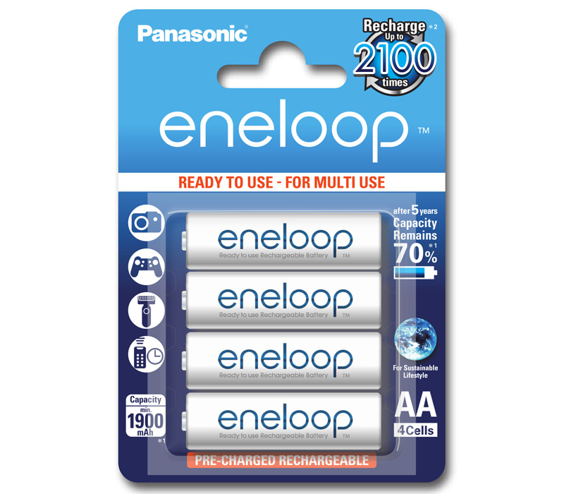 Аккумуляторы Panasonic Eneloop AA 1900 mAh, 4 шт. (BK-3MCCE/4BE) от Яркий Фотомаркет