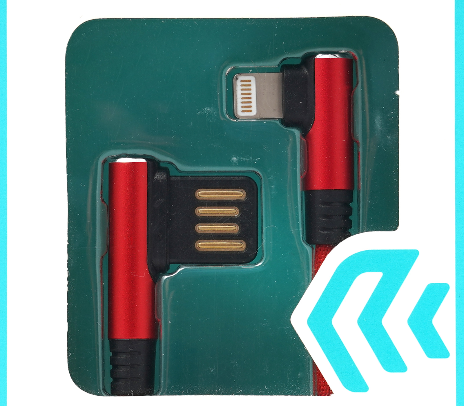 Storm Series Dual Right Angle, USB-A / Lightning, красный