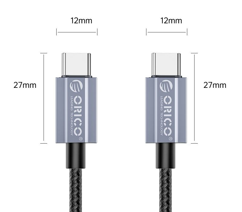GQA100-20, USB 2.0 Type C, PD 100 Вт, 480 Мб/с, 2 м