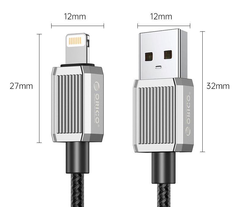 GQZ12-10 USB-А / Lightning, до 12 Вт, 1 м