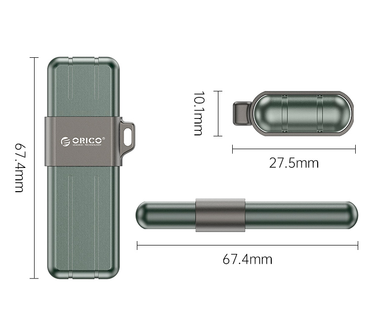 USB3.2 Gen1 Type C, 256 Гб, UFSD-X-C256G, зеленый