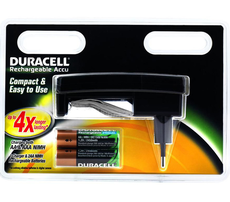 Зарядное устройство Duracell CEF24 + 2 аккумулятора АА 2450 мАч от Яркий Фотомаркет