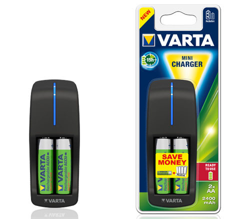Зарядное устройство Varta Mini Charger + 2 аккумулятора АА 2400 мАч Ready2Use от Яркий Фотомаркет