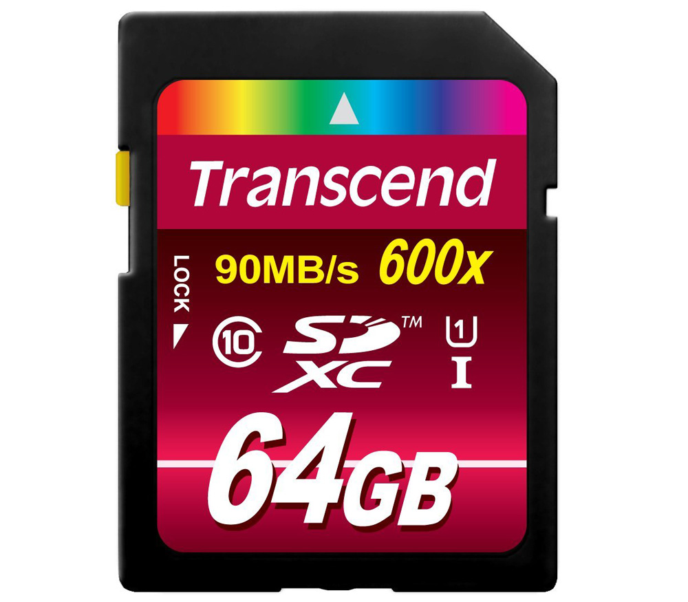 Карта памяти Transcend SDXC 64GB  Class 10 UHS-I 600x Ultimate (TS64GSDXC10U1)