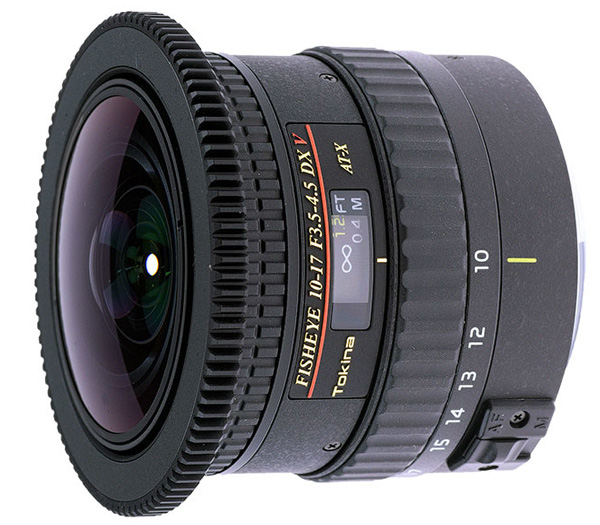 Объектив Tokina AT-X 107 AF DX NH V Fisheye (10-17mm) для Canon
