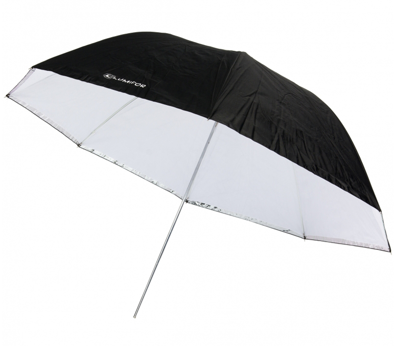 Фотозонт Lumifor LUML-110 ULTRA, зонт комбинированный 110 см (на просвет / серебро) от Яркий Фотомаркет