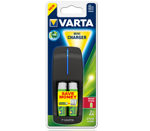 Зарядное устройство Varta Mini Charger + 2 аккумулятора АА 2100 mAh от Яркий Фотомаркет
