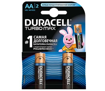 Батарейки Duracell AA Turbo MAX (2 шт.)