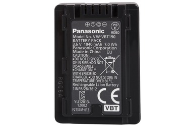 Аккумулятор Panasonic VW-VBT190E-K для видеокамер