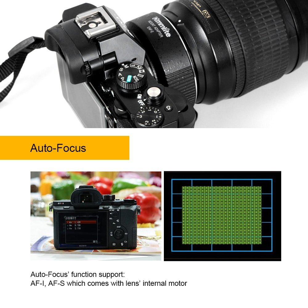 Адаптер Commlite ENF-E1, Nikon F на Sony E (35mm) от Яркий Фотомаркет