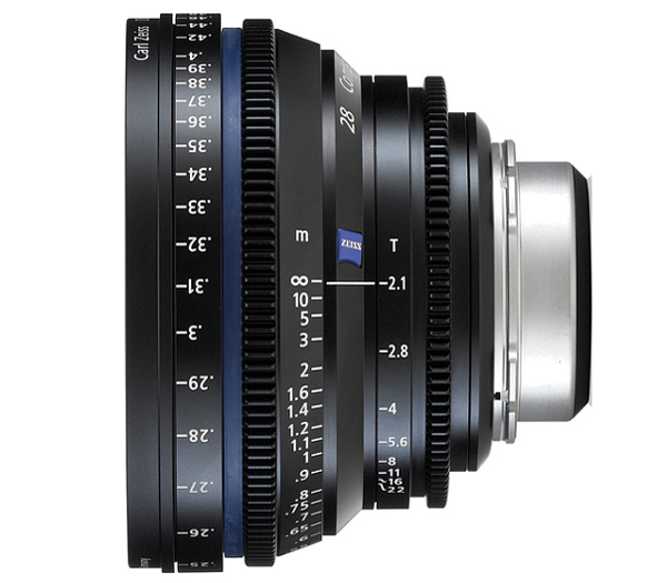 Кинообъектив Zeiss CP.2 2.1/28 T* metric для PL (28mm T2.1) от Яркий Фотомаркет