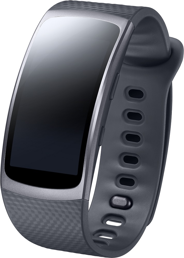 Смарт-часы Samsung GPS фитнес-браслет  Gear Fit2 SM-R360 темно-серый (SM-R3600DAASER) от Яркий Фотомаркет