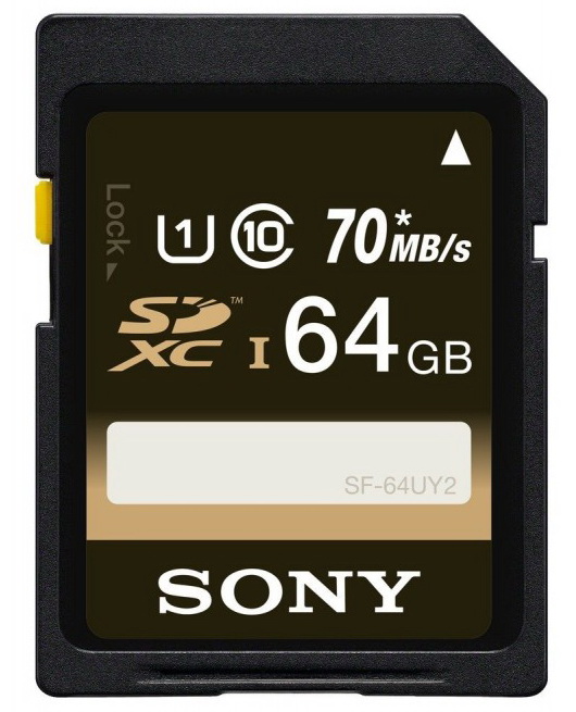 Карта памяти Sony SDXC 64GB  Сlass10 UHS-1 70Mb/s (SF-64UY2)
