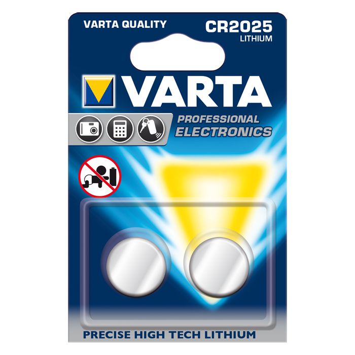 Батарейки Varta CR2025, 3V (2 штуки)