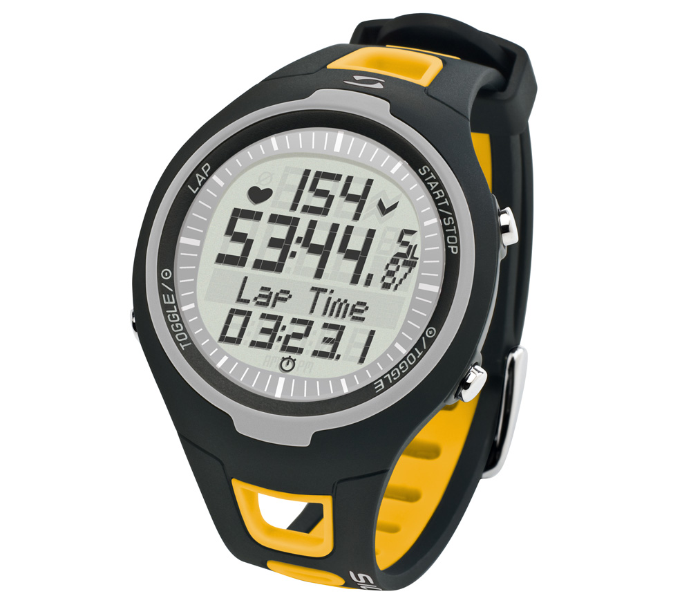 Спортивные часы Sigma Sport Sigma PC-15.11 (пульсометр, тренер, калории, круги), желтые от Яркий Фотомаркет