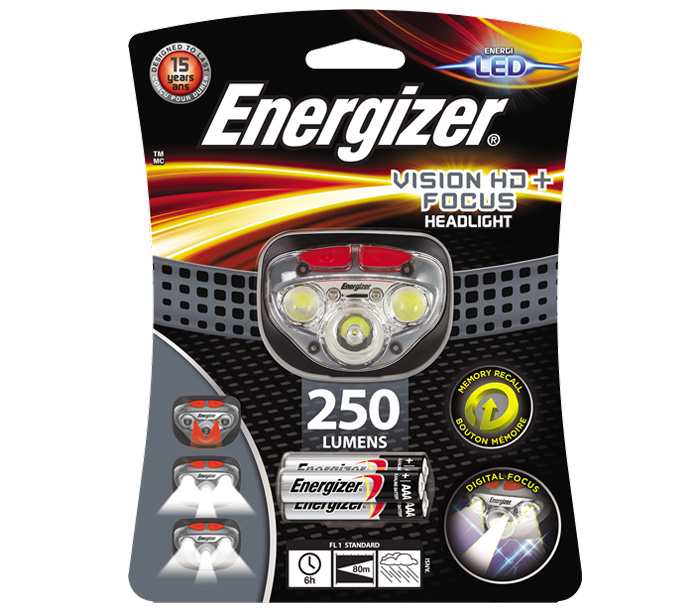 Налобный фонарь Energizer Vision HD+ Focus Headlight (250 лм) от Яркий Фотомаркет