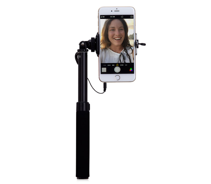 Монопод для селфи Momax Selfi Easy с проводным спуском, черный от Яркий Фотомаркет