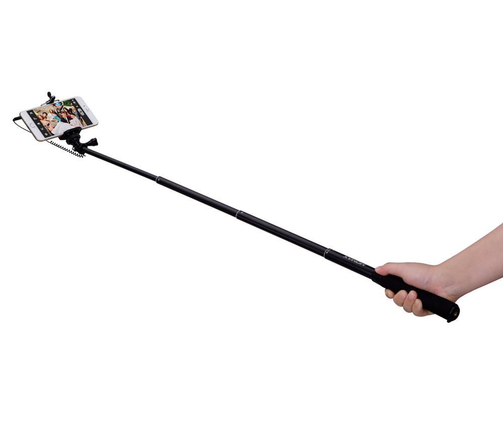 Монопод для селфи Momax Selfi Easy с проводным спуском, черный от Яркий Фотомаркет