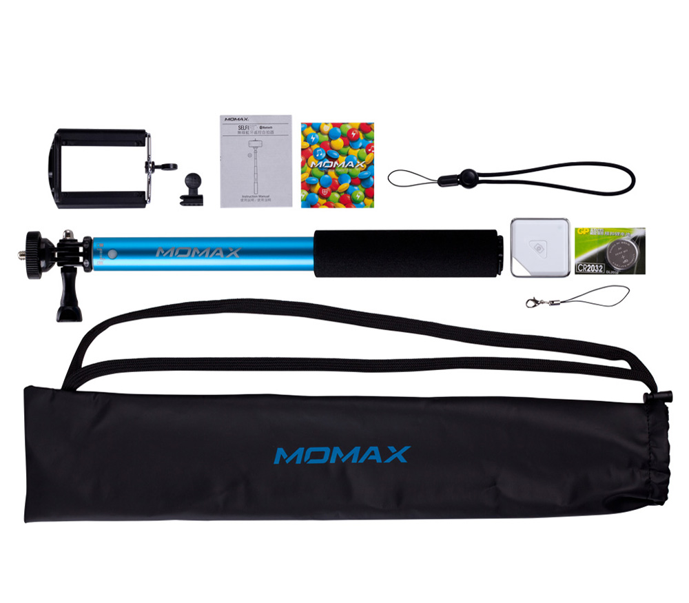 Монопод для селфи Momax SelfiFit Bluetooth, голубой от Яркий Фотомаркет