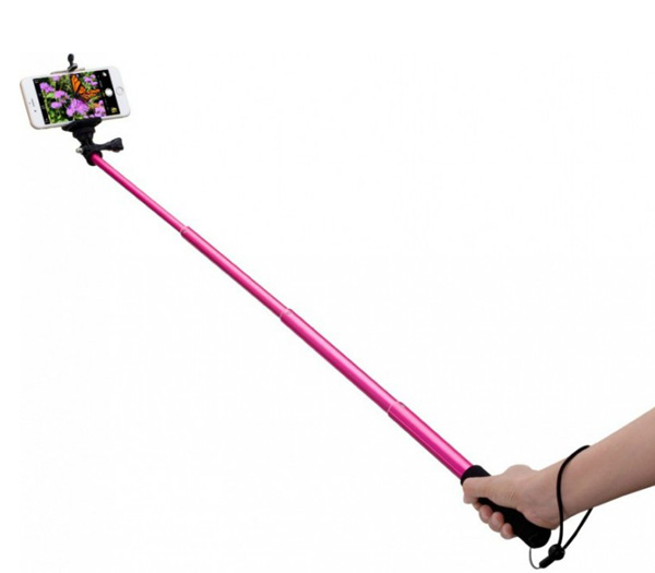 Монопод для селфи Momax SelfiFit с беспроводным спуском, розовый от Яркий Фотомаркет