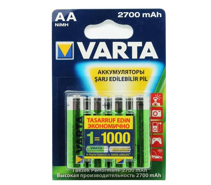 Аккумуляторы Varta АА Professional Accus Ni-MH 2700 мАч, 4 шт. от Яркий Фотомаркет