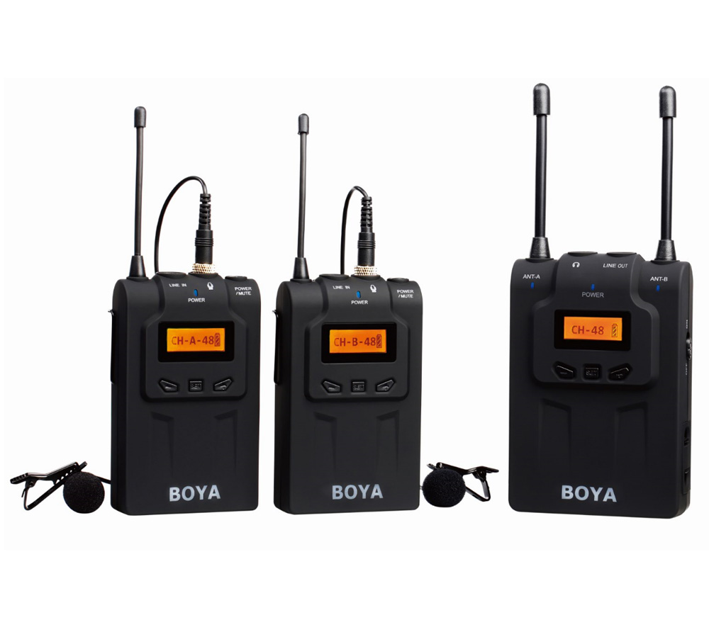 Беспроводной микрофон Boya BY-WM8, УВЧ, двухканальный (2 передатчика) от Яркий Фотомаркет
