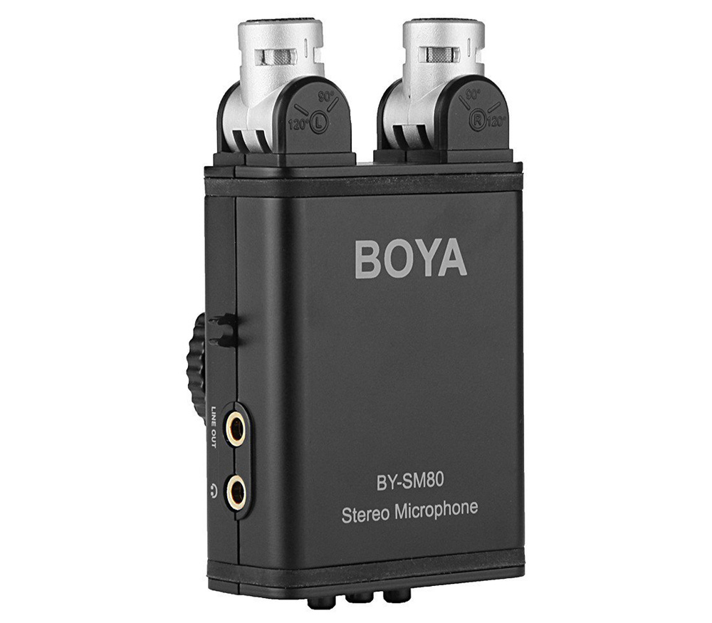 Микрофон Boya BY-SM80, стерео, регулируемая направленность, 3.5 мм от Яркий Фотомаркет