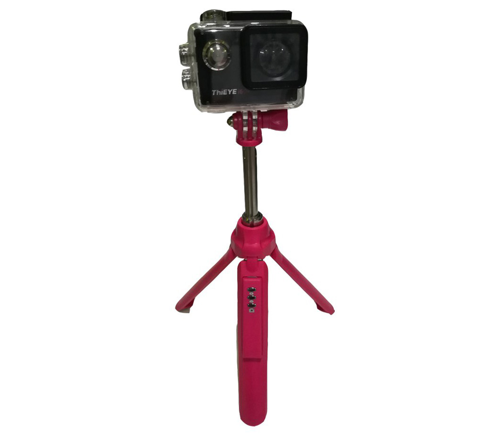 Монопод для селфи XRide Bluetooth, с треногой, 75 см, розовый от Яркий Фотомаркет