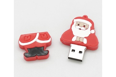 Накопитель Яркий Праздник USB2.0 Flash 8GB Дедушка Мороз (резина)