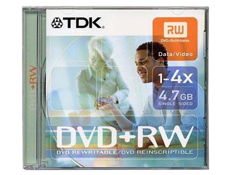 Диск TDK DVD+RW  4.7 Гб 4х Slim